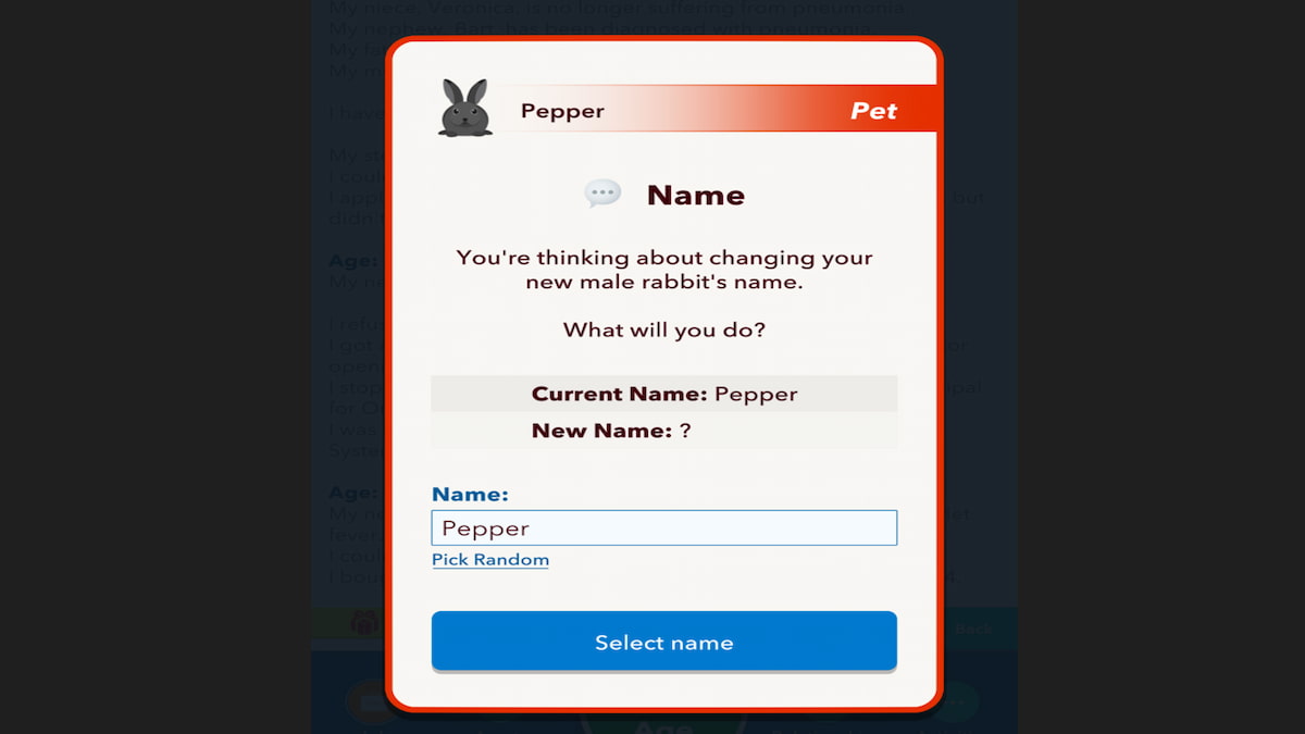 Adotando um animal de estimação no BitLife