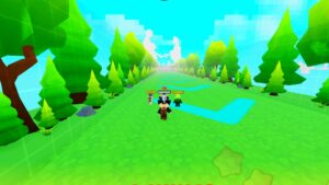 Roblox Capybara Race Simulator Avatar Riding Capycara Racing Down Grassy Road