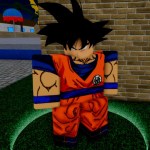 Goku Combat NPC em peça de verso