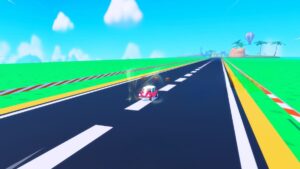 Roblox Nitro Training Speeding Down Road With White Wind In A Red White Mini