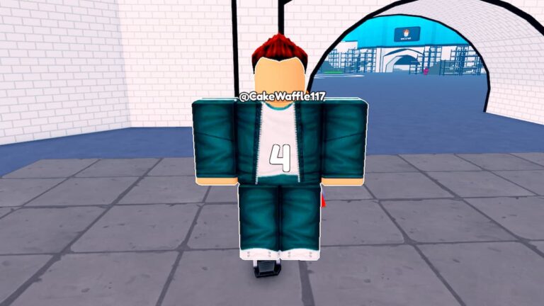 Roblox Squid Game Merge Avatar Holdiing A Red Headed Faceless Npc Holding Green Overalls