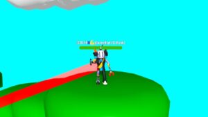 Roblox Trade Strength Avatar Wearing Silver Helmet Holding Weight On A Tree With Red Line