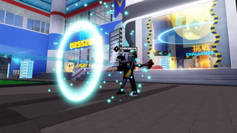 Roblox Superhero Academy Avatar Wearing Silver Helmet Creating A Blue Circle With A Speed Punch