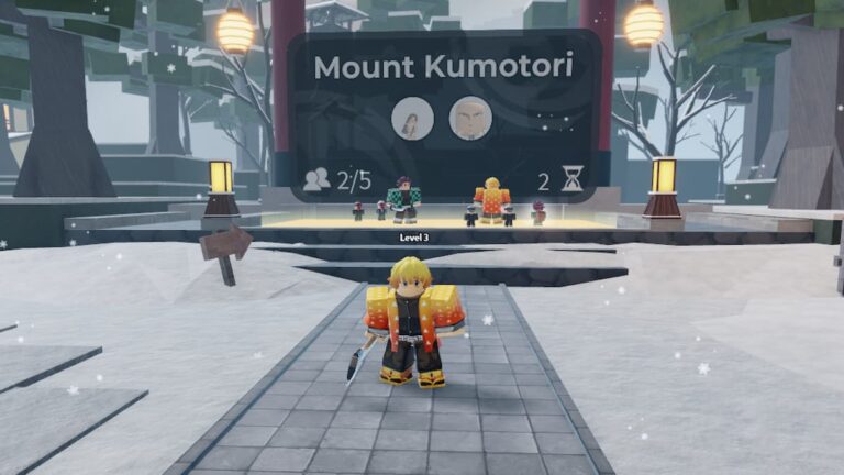 Roblox Demon Warriors Standing Holding An Axe In Snow