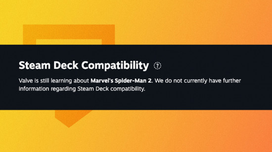 Melhor Homem-Aranha 2 Configurações do convés do vapor: Uma imagem do Spider-Man 2 Steam Deck Verificou Status na loja Steam.